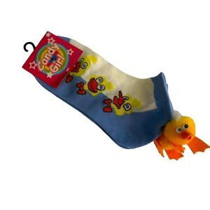 Candy Girl Pom Pom Duck On Ankle Socks - Girls 6 - 8 NEW